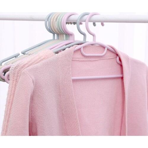 5/10Pcs/Multi-piece portable drying rack adult clothes coat plastic hanger hook household hot sale