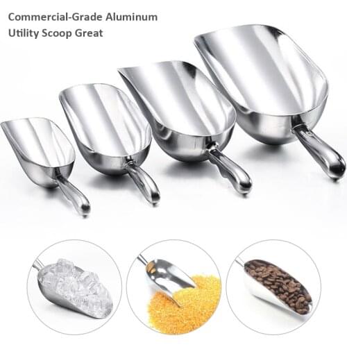 6oz-38oz Aluminum Ice Shovel Bar Ice Shovel Durable Rice Sugar Flour Shovel Ice Scooper Ice Scraper Multifunctional Kitchen Tool