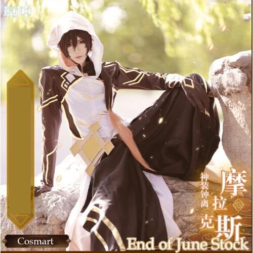 Anime Genshin Impact Zhongli Morax Uniform Zhong Li Game Suit Cosplay Costume Halloween Carnival Party Outfit For Men 2021 NEW