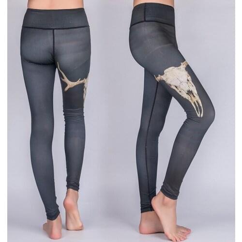 40-color four-pin six-line Yingyan printed yoga pants breathable quick-drying tight sports fitness dance pants female