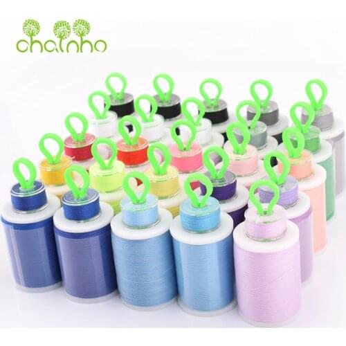 Household Sewing Thread 25 Spools With Bobbin Clamp,For Sewing Machine ,DIY Hand Suture Set With Needle & Threader & Thimble