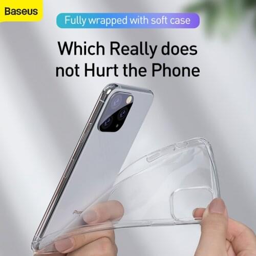 Baseus Case Cover For iPhone 11 Pro Max Anti-Fall TPU Slim Transparent Back Cover For iPhone 11 Pro Max Silicone Coque funda