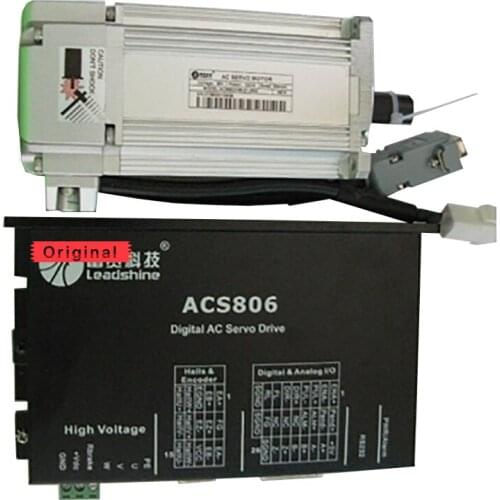 Leadshine 400W 3000RPM Servo Motor Driver Kit ACM604V60-01-2500 1.27N.m + ACS806 Driver With Encoder & Motor Cable