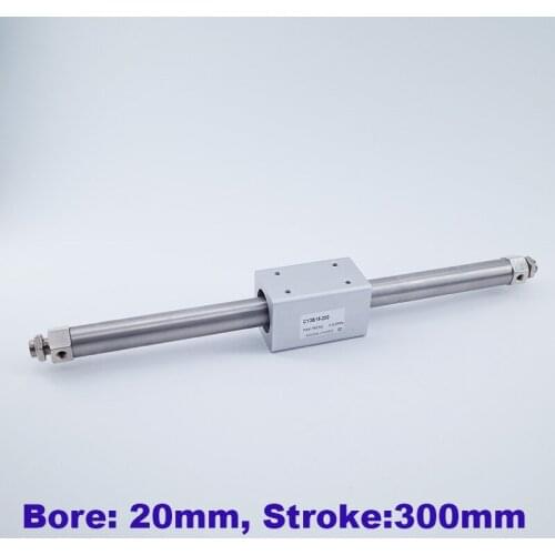 GOGOATC CY3B High quality rodless cylinder pneumatic 20mm bore 300mm stroke CY3B20-300 basic type rodless air cylinders