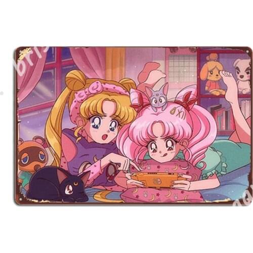 Playing Videogames Metal Signs Wall Decor Club Bar Customize Wall Cave Tin sign Posters