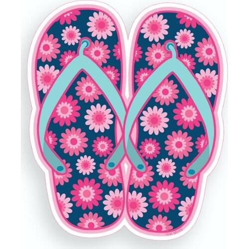 Simulation flower shoes sticker laptop beach cooler luggage window bumper decal