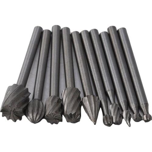 Routing Router Drill Bits Set for Dremel Carbide Rotary Burrs Tools Wood Stone Metal Root Carving Milling Cutter