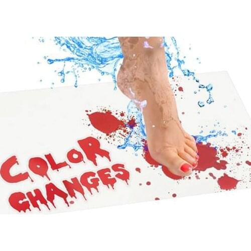 Bathroom Mat Non-Slip Halloween Mischief Foot Pads That Turn Red When Exposed To Water Kitchen Toilet Decor Halloween Gift