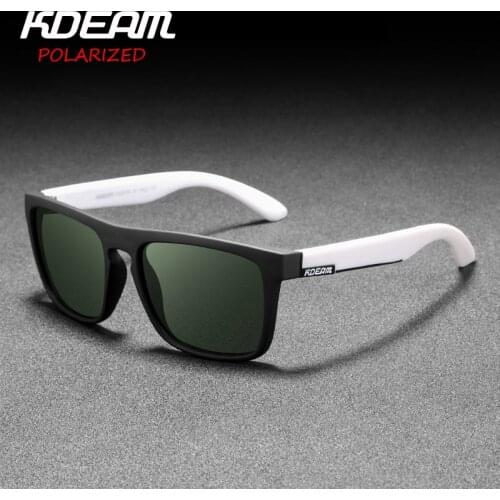 KDEAM Rectangular High Quality All Fit Polarized Sunglasses Men Women UV Block Suitable Night Driving Outdoor New With Free Box