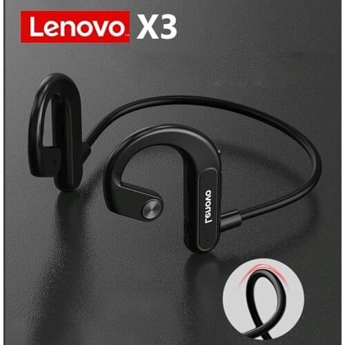 New Lenovo X3 Air conduction BluetoothEarphone, Waterproof, Wireless Bluetooth, Headphone Born for Safe Sports