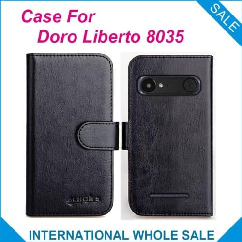 Original! Doro Liberto 8035 Case 6 Colors High Quality Flip Leather Wallet Case For Doro Liberto 8035 Cover Slots Phone Bag