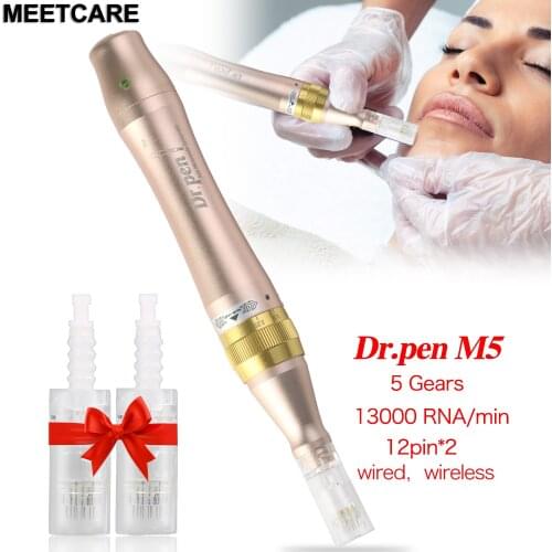 Wired Dr.pen Derma Pen Ultima M5 Microneedle Pen Micro Rolling Derma Stamp Therapy Tattoo Anti Wrinkle Stretch Beauty Device