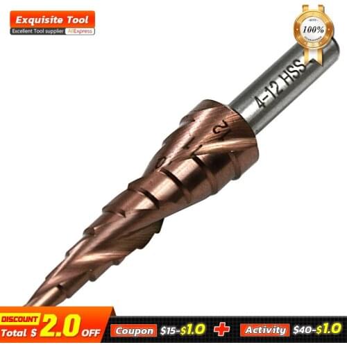1pcs M35 HSSCO Cobalt Step Drill Bit Hex Shank HSS Cone Metal Drill Bits Tool Set Hole Cutter Stainless Steel