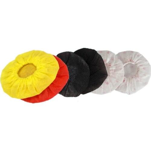 100Pcs Eco-friendly Microphone Covers Windscreen Dustproof Protection Mike Cover (White, red dot)