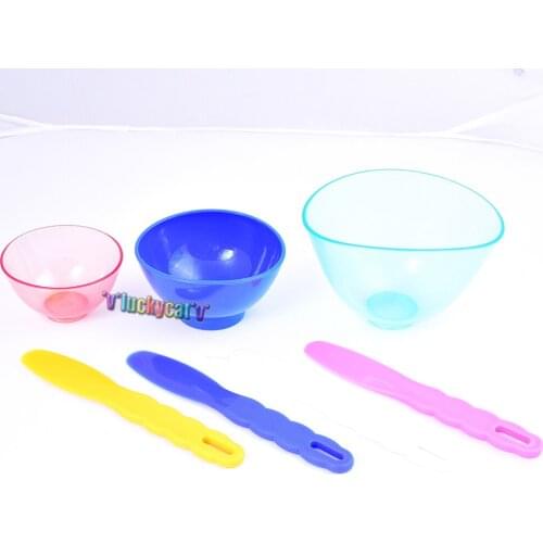 3pcs Dental Lab Rubber Mixing Bowls + 4pcs Spatulas Sale