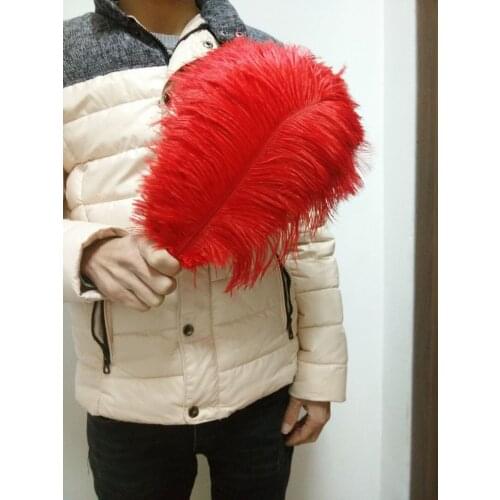 50 pc quality red ostrich feathers, 12-14inches / 30-35cm, DIY wedding decorations