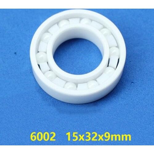 6pcs/10pcs 6002 ZrO2 full Ceramic bearing 15x32x9mm Ceramic deep groove ball bearings 15*32*9 mm