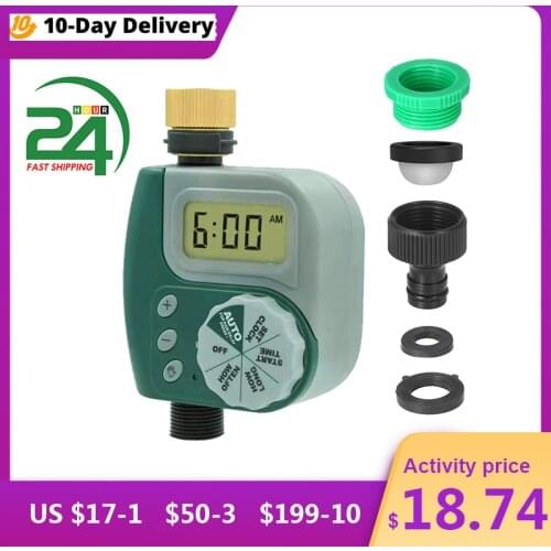 Automatic Water Timer Garden Irrigation Filter Connection Programmable Schedule Clock ON & Off Garden Watering Faucet Controller