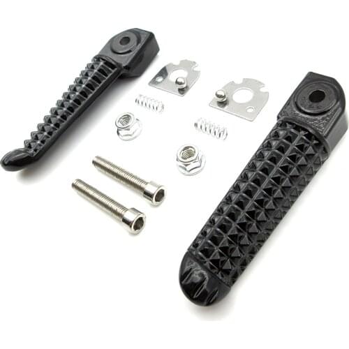 Black＆Silver For Yamaha YZF-R1 YZFR1 YZF R1 2002-2014 YZF-R6 YZFR6 YZF R6 2003-2014 Motorcycle Aluminum Rear Footrests Foot Pegs