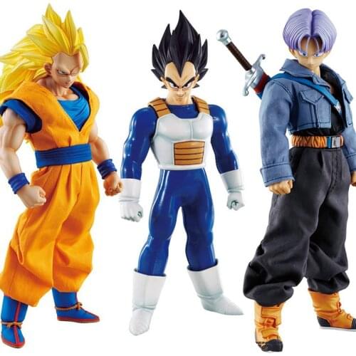 21cm Dragon Ball Super Gogeta Action Figure Dragon Ball Super Saiyan Goku Vegeta Trunks Head Can Change Figura Pvc Model Toy