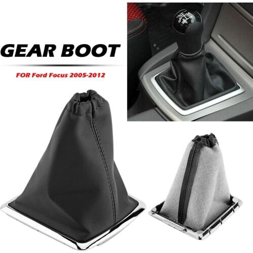 Pu Leather Car Gear Shift Collars Auto Car Manual Stick Shifter Knob Gear Shift Boot Cover Gaiter For Ford Focus 2005-2012
