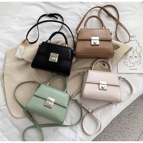 Stone patent mini Crossbody Bags For Women 2021 Small Handbag Small Bag PU Leather Hand Bag Ladies Designer Tote Bags
