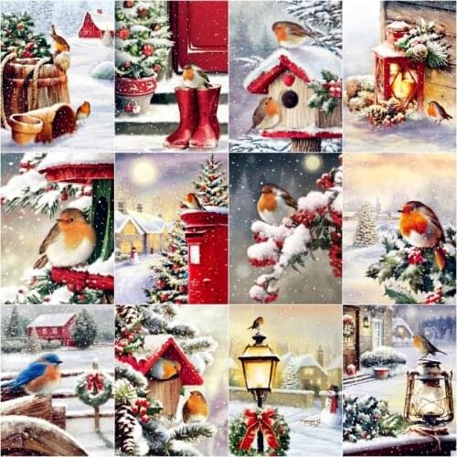 GATYZTORY Paint By Number Bird Drawing On Canvas Gift DIY Pictures By Numbers Animal Kits Hand Painted Painting Art Home Decor