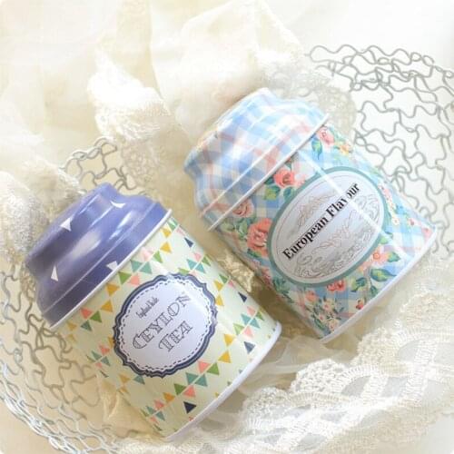 Hot Selling Tea Box Metal Storage Box Candy Coffee Organizador Food Container Mini Kitchen Accessories Tin Boxes Bags For Candy