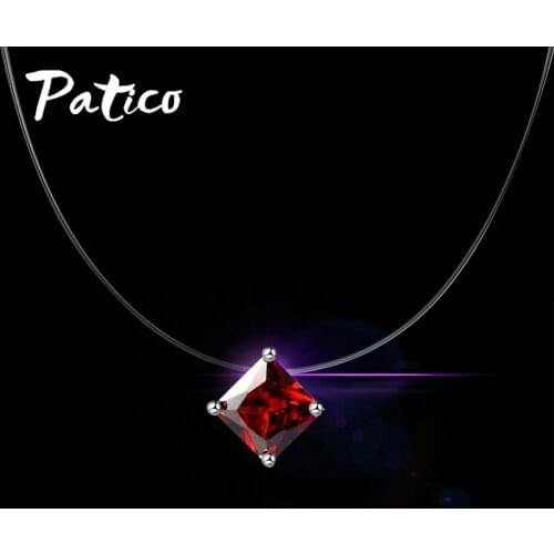 NEW Top Quality Transparent Invisible Fishing Line Clavicle Chain Short Necklace Women Fashion Pendant Necklaces Jewelry