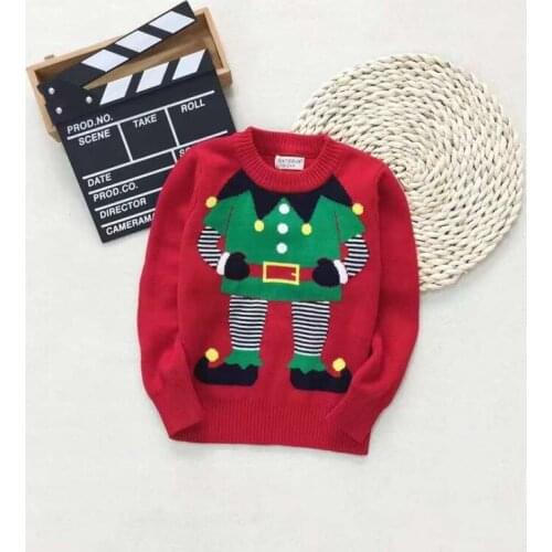 1-6T Christmas Toddler Kid Baby Boy Girl Clothes Long Sleeve Top Pullover Sweater Xmas Party Club Warm Knitwear Outfit