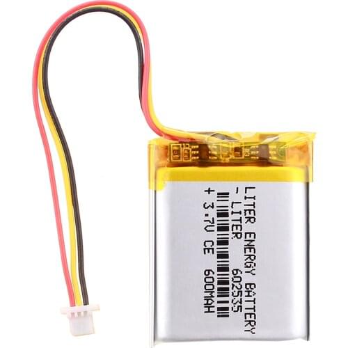 Supply lithium battery lithium polymer battery 602535 602535 +600 mah +3.7 V SD