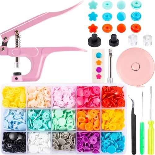 T5 Snaps Plastic Buttons With Snaps Pliers Set for Clothes Sewing, Bibs Rain Coat Crafting -DIY Handmade Tools DIY Family Tailor