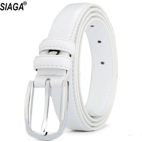 Ladys All-match Quality 1st Layer Genuine Leather Belts Cover AlloyBuckle Metal Metal Casual Belt for Women FCO023