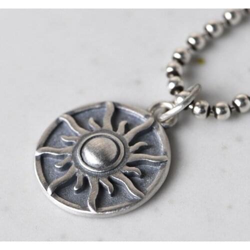 Silver Round Pendant for Necklace Women Trendy Simple Design Sun Pendants DIY Accessories Fashion Necklace Pendants Jewelry