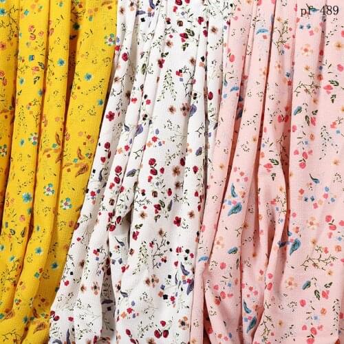 Chiffon Printed Dress Shirt Fabric Small Fragments Paris Pearl Chiffon Fabric