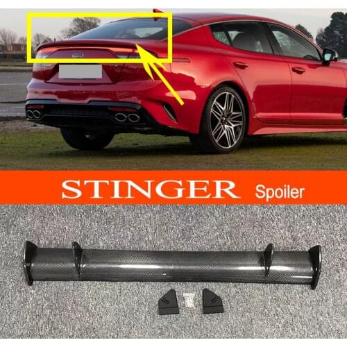 Stinger Real Carbon Fiber GT-style Car-styling Sporty Rear Trunk Wing Spoiler for KIA Stinger Sedan