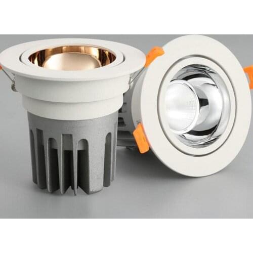 Super Bright Recessed LED Dimmable Downlight COB 12W LED Spot light LED decoration Ceiling Lamp AC 110V 220V AC240V
