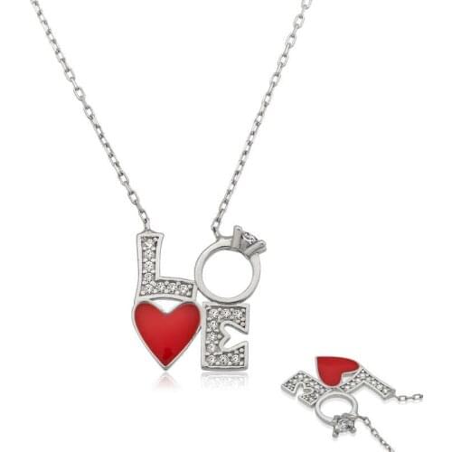 Tevuli 925 Sterling Silver Heart Solitaire Love Necklace