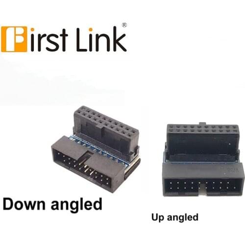 USB 3.0 20pin Male to Female Extension Adapter Angled 90 Degree for Motherboard Mainboard Connector Socket