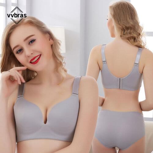 Vvbras Seamless Bras for Women Push Up Bra No Wire Brassiere ABCDE Cup Underwear Sexy Bra Three Quarters 3/4 Cup Lingerie Sexy