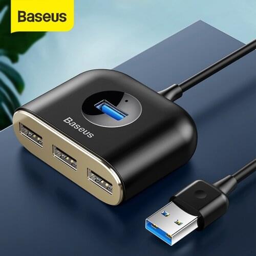 Baseus 4 in 1 USB 3.0 HUB Adapter USB A to USB2.0 HUB For Flash Disk Mouse Keyboard Computer With Lamp USB C To USB3.0 HUB