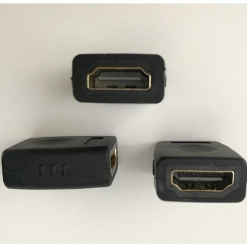500pcs/lot Black HDMI Female To Female Adapter Coupler Connector Converter for HDTV 1080P HDMI Adapter