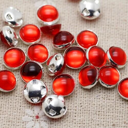 8mm 50pcs/lot silver Plating white ab/red Rhinestone Beads, Sew On Rhinestones with claw DIY Jewelry Sew on Pearls With 4 Holes