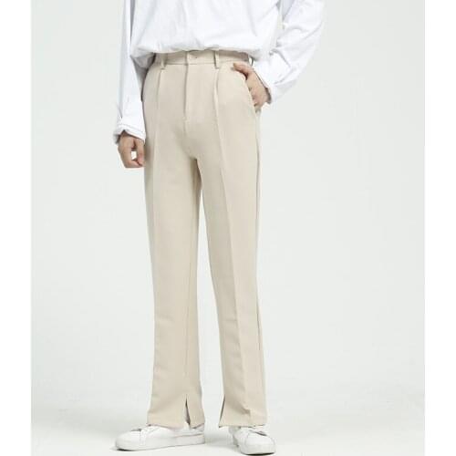 3 Colors Men Casual Suit Pant Male Japan Korea Streetwear Vintage Fashion Long Trousers Straight Pants 2021 New