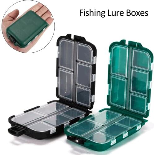 10 Compartments Fishing Lure Boxes Bait Storage Case Fishing Tackle Storage Trays Hooks Organizer Waterproof Fishing Accessory