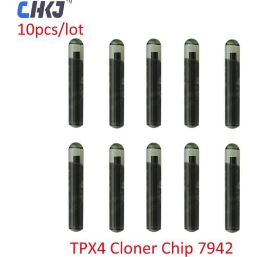 CHKJ 10PCS/LOT Original TPX4 Cloner Glass Transponder Car Key Chip for JMA Clone ID 46(Replace TPX3) Auto Blank Chip