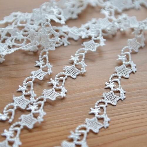 Hot sale Water soluble lace accessories beautiful stars Apparel clothing lace necklace material 1.5 cm G563