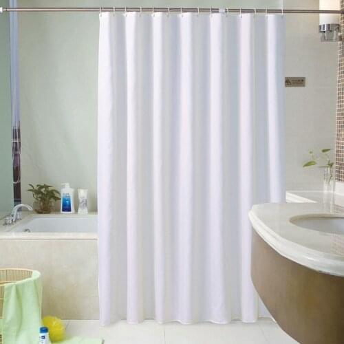 Shower Curtain Pure White High-end Children Boy Thick Waterproof Polyester Home Bathroom Shower Curtains