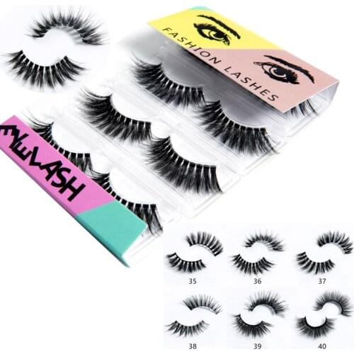 HBZGTLAD 3/4 pairs natural false eyelashes fake lashes long makeup 3d mink lashes eyelash extension mink eyelashes for beauty