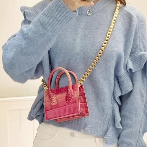 Mini Small Square Tote Bag Pearl Chain Messenger Bag Clutch Bag Female Designer Wallet Handbag Designer Messenger Bag Women